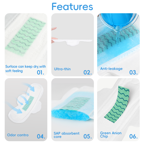 Breathable Non-Woven Sanitary Napkin (360mm) - Image 3